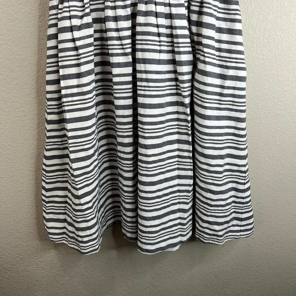 Slate and Willow Womens Dress 0 Striped‎ Open Bow Back Cap Sleeve Black White - Picture 7 of 15